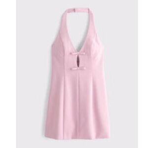 NWT Abercrombie & Fitch Pink Bow Front Skort Mini Dress, XS -Tall